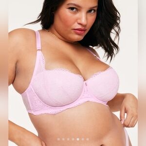 NWOT Adore Me Women's Bonnie Balconette Bra 36DD / Pirouette Pink.